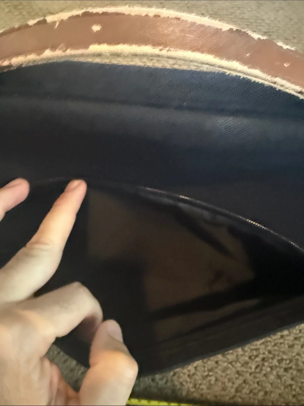 Men's black canvas Laptop Briefcase folio